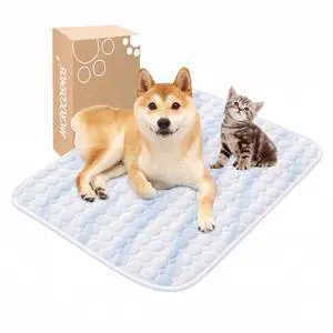 Summer Cooling Mat & Sleeping Pad- Water Absorption Top, Materials Safe, Easy Carry, EZ Clean. Keep Cooling for Pets, Kids and Adults.(Blue White, 28" x22") Summer Cooling Mat & Sleeping Pad- Water Absorption Top, Materials Safe, Easy Carry, EZ Clean. Keep Cooling for Pets, Kids and Adults.(Blue White, 28" x22")