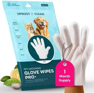 Gloves Pro: 1 Month Supply - Extra-Thick Pet Glove Wipes for Dogs & Cats - Easy Wipe Paws, Eyes, Ears, Butt, & Body - Lick-Safe - Cleaning, Deodorizing & Grooming (6 Pack) Gloves Pro: 1 Month Supply - Extra-Thick Pet Glove Wipes for Dogs & Cats - Easy Wipe Paws, Eyes, Ears, Butt, & Body - Lick-Safe - Cleaning, Deodorizing & Grooming (6 Pack)