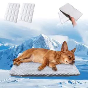 2-in-1 Cooling Mat for Cats Small Dogs, 12"x20", S 2-in-1 Cooling Mat for Cats Small Dogs, 12"x20", S