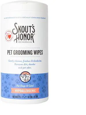 Pet Grooming Wipes for Dogs and Cats - Deodorizing, Plant-Based, Biodegradable, Fragrance-Free - for Paws, Faces, Skin Folds & Bums, 80 Count Pet Grooming Wipes for Dogs and Cats - Deodorizing, Plant-Based, Biodegradable, Fragrance-Free - for Paws, Faces, Skin Folds & Bums, 80 Count