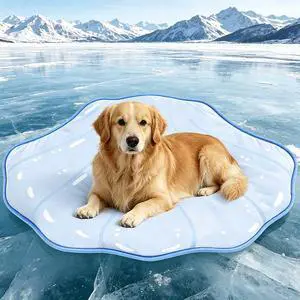 Dog Cooling Mat,Washable Cool Mat for Dogs,Self Cooling Pads for Dogs Cats,Cool Fabric & Internal Cooling Pad (Large, Seashell Style) Dog Cooling Mat,Washable Cool Mat for Dogs,Self Cooling Pads for Dogs Cats,Cool Fabric & Internal Cooling Pad (Large, Seashell Style)