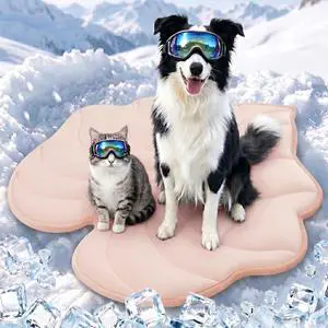 Dog Cooling Mat, Washable Pet Cooling Mat, 35" x 33" Thick & Durable Large Cooling Mat for Dogs, Portable Foldable Premium Cooling Pad for Indoor, Outdoor, Travel, Camping, Patio and Beach Dog Cooling Mat, Washable Pet Cooling Mat, 35" x 33" Thick & Durable Large Cooling Mat for Dogs, Portable Foldable Premium Cooling Pad for Indoor, Outdoor, Travel, Camping, Patio and Beach