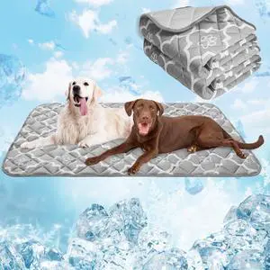 Dog Cooling Mat-28.3''*47.2'' Upgraded Extra Large Cooling Pad for Dog Dogs Cats Pets in Summer Keep Cool,Washable,Non-Slip Blanket for Grate Sofa Bed Outdoor(Gray) Dog Cooling Mat-28.3''*47.2'' Upgraded Extra Large Cooling Pad for Dog Dogs Cats Pets in Summer Keep Cool,Washable,Non-Slip Blanket for Grate Sofa Bed Outdoor(Gray)