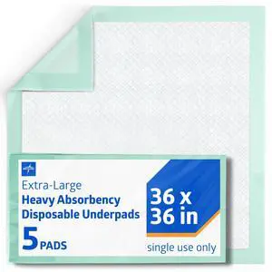 Bed Pads Disposable Adult, Heavy Duty Chux Pads, 36x36, 5 Count, Incontinence Bed Pads for Adults, Chucks Underpads Extra Large, Disposable Bed Pads for Incontinence, Pee Pads Bed Pads Disposable Adult, Heavy Duty Chux Pads, 36x36, 5 Count, Incontinence Bed Pads for Adults, Chucks Underpads Extra Large, Disposable Bed Pads for Incontinence, Pee Pads