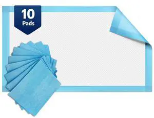 Disposable Incontinence Underpads, Standard Absorbency, 23" x 36", 10 Pads Disposable Incontinence Underpads, Standard Absorbency, 23" x 36", 10 Pads