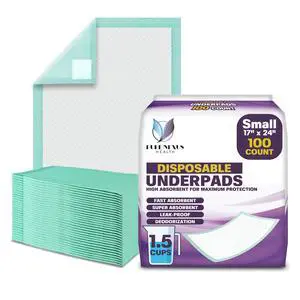 Disposable Bed Pads for Adults 17 x 24 (100 Count) - Super Absorbent and Waterproof - Incontinence Bed Pads, Chuck Pads, Chux Pads, Changing Pads for Baby, Pee Pads for Kids Disposable Bed Pads for Adults 17 x 24 (100 Count) - Super Absorbent and Waterproof - Incontinence Bed Pads, Chuck Pads, Chux Pads, Changing Pads for Baby, Pee Pads for Kids