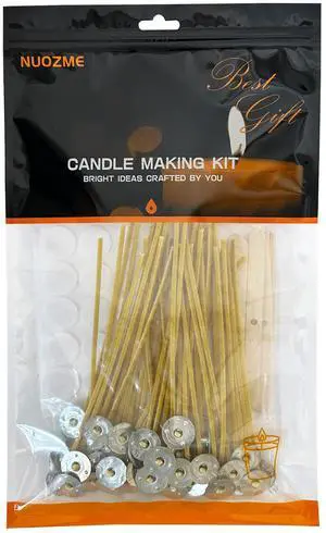 50 Pcs 6" Natural Candle Wicks,Pre-Waxed by 100% Beeswax & Tabbed | with 60Pcs Candle Wick Stickers and 5 Pcs Wooden Candle Wick Centering Device, for Candle Making,Candle DIY 50 Pcs 6" Natural Candle Wicks,Pre-Waxed by 100% Beeswax & Tabbed | with 60Pcs Candle Wick Stickers and 5 Pcs Wooden Candle Wick Centering Device, for Candle Making,Candle DIY