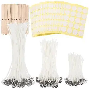 120 Pcs Candle Wicks 4 & 6 & 8 in, with Wick Stickers & Holders | Candle Wicks for Soy Wax, Beeswax, Coconut Wax, Party Favors, Home Decor, Wedding & Gifts, DIY Candle Making Supplies 120 Pcs Candle Wicks 4 & 6 & 8 in, with Wick Stickers & Holders | Candle Wicks for Soy Wax, Beeswax, Coconut Wax, Party Favors, Home Decor, Wedding & Gifts, DIY Candle Making Supplies