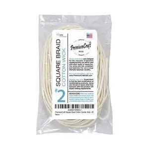 Square Braid Cotton Candle Wick - #2 Square Braid Cotton Candle Wick - #2