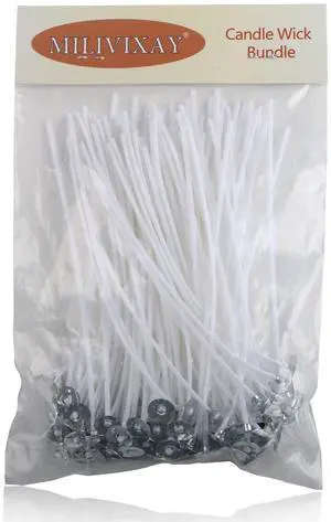 100 Piece 10 inch Pre-Waxed Candle Wicks for Candle Making 100 Piece 10 inch Pre-Waxed Candle Wicks for Candle Making