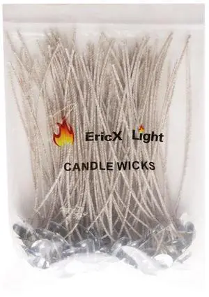 Soy Wax Candle Wicks,Cotton and Paper Interwoven core,8" 100 pcs Soy Wax Candle Wicks,Cotton and Paper Interwoven core,8" 100 pcs
