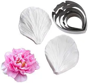5pcs Stainless Steel Peony Cutter 2pcs Fondant Silicone Mold Gumpaste Peony Sugarcraft Flower Veining Mold Veiner Petal Making Tool 5pcs Stainless Steel Peony Cutter 2pcs Fondant Silicone Mold Gumpaste Peony Sugarcraft Flower Veining Mold Veiner Petal Making Tool