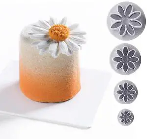Sunflower Fondant Cutter Flower Molds for Fondant 4PC Chrysanthemum 8Petals Daisy Plunger Cutter Gerbera Cutting Set Cookie Cutter Decorating Mold Tools Decoration Embossing Tool Sunflower Fondant Cutter Flower Molds for Fondant 4PC Chrysanthemum 8Petals Daisy Plunger Cutter Gerbera Cutting Set Cookie Cutter Decorating Mold Tools Decoration Embossing Tool