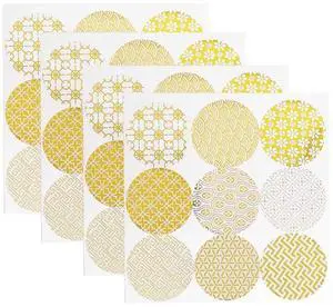 12 Sheets Decorative Gold Circle Envelope Seals Stickers Gift Boxes Sticker Party Favor Bags Sticker Label Stickers Holiday Birthday Party Wedding Baby Shower Decorations (108 Pieces) 12 Sheets Decorative Gold Circle Envelope Seals Stickers Gift Boxes Sticker Party Favor Bags Sticker Label Stickers Holiday Birthday Party Wedding Baby Shower Decorations (108 Pieces)