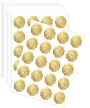 300 PCS Gold Embossed Heart Seal Stickers, Self-Adhesive Wax Looking Labels for Wedding Party Envelopes (QX146) 300 PCS Gold Embossed Heart Seal Stickers, Self-Adhesive Wax Looking Labels for Wedding Party Envelopes (QX146)