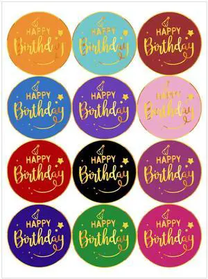 120Pcs Happy Birthday Stickers for Cards Birthday Labels Envelope Seals for Adults 1.5" Round Gold Foil Birthday-Stickers for Gift Bags Birth Day Party Gift Treat Bags Wrapping 120Pcs Happy Birthday Stickers for Cards Birthday Labels Envelope Seals for Adults 1.5" Round Gold Foil Birthday-Stickers for Gift Bags Birth Day Party Gift Treat Bags Wrapping