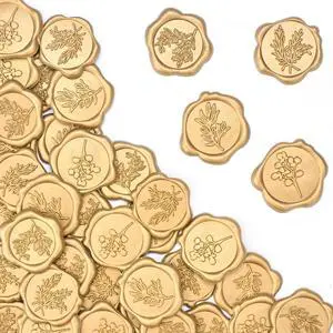 Wax Seal Stickers, 80Pcs, 4 Leaf Styles, Light Gold | Self-Adhesive, Shiny Finish, 4 Classic Leaf Designs for Cards, Gifts, Wedding Invitations, Envelopes and Craft Projects Wax Seal Stickers, 80Pcs, 4 Leaf Styles, Light Gold | Self-Adhesive, Shiny Finish, 4 Classic Leaf Designs for Cards, Gifts, Wedding Invitations, Envelopes and Craft Projects