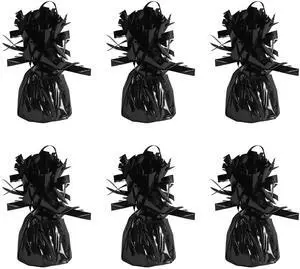 Wrapped Balloon Weight 6 Pack, Black Balloon Centerpiece and Bouquet Holders, Party Decoration Accessories for Birthdays, Weddings, Graduations, and Retirement Celebrations, 6 Oz Wrapped Balloon Weight 6 Pack, Black Balloon Centerpiece and Bouquet Holders, Party Decoration Accessories for Birthdays, Weddings, Graduations, and Retirement Celebrations, 6 Oz