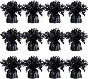 Black Balloon Weights, Heavy Balloon Weight Pack of 12 Metallic Foil Weights for Balloons, Birthday Party & Wedding Table Centerpiece Ballon Weight 4.8 DIY Ballon Weights for Helium Balloons Black Balloon Weights, Heavy Balloon Weight Pack of 12 Metallic Foil Weights for Balloons, Birthday Party & Wedding Table Centerpiece Ballon Weight 4.8 DIY Ballon Weights for Helium Balloons