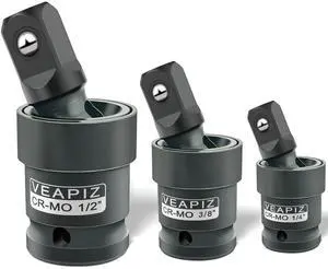 3Pcs Impact Universal Joint Socket Swivel Set | 1/4", 3/8", 1/2" Drive Socket Extension Set Cr-Mo Steel Universal Joint Adapter 3Pcs Impact Universal Joint Socket Swivel Set | 1/4", 3/8", 1/2" Drive Socket Extension Set Cr-Mo Steel Universal Joint Adapter