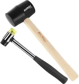 2-Pack Rubber Mallet Hammer Set, 8oz & 25mm Small Rubber Mallet Hammer Tool, Rubber Mallet for Flooring, Tent Stakes, Woodworking, Camping, Crafts, Jewelry Wood Rubber., LOZ-M0825 2-Pack Rubber Mallet Hammer Set, 8oz & 25mm Small Rubber Mallet Hammer Tool, Rubber Mallet for Flooring, Tent Stakes, Woodworking, Camping, Crafts, Jewelry Wood Rubber., LOZ-M0825