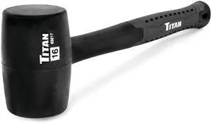 63217 16oz Rubber Mallet, Non-marking Double-faced Solid Head, 13" Shock Absorbing Fiberglass Handle with Textured Grip 63217 16oz Rubber Mallet, Non-marking Double-faced Solid Head, 13" Shock Absorbing Fiberglass Handle with Textured Grip