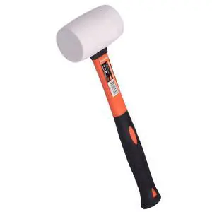 White Rubber Mallet Hammer - Non marking - Durable Eco-Friendly Hammer for Flooring, Camping, Tent Stakes, Woodworking, Pavers - Ergo Grip Handle - Flat Surface Head (16 oz) White Rubber Mallet Hammer - Non marking - Durable Eco-Friendly Hammer for Flooring, Camping, Tent Stakes, Woodworking, Pavers - Ergo Grip Handle - Flat Surface Head (16 oz)