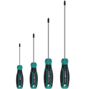 4-Piece Phillips Screwdriver Set, Magnetic Cross Head Screwdrivers, Soft Ergonomic Grip | Precision PH0 PH1 PH2 Driver Tool 4-Piece Phillips Screwdriver Set, Magnetic Cross Head Screwdrivers, Soft Ergonomic Grip | Precision PH0 PH1 PH2 Driver Tool