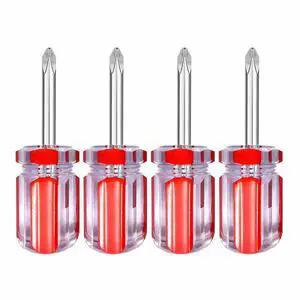 Stubby Phillips Screwdriver #2,4 Pcs Magnetic Pocket PH2 Tool | Reaches tight spaces where regular screwdrivers won't fit;Four drivers mean you always have one nearby Stubby Phillips Screwdriver #2,4 Pcs Magnetic Pocket PH2 Tool | Reaches tight spaces where regular screwdrivers won't fit;Four drivers mean you always have one nearby