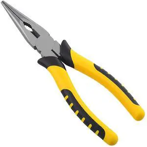 8-Inch Premium Needle Nose Pliers, HCS Precision Long Nose Pliers | Plier with Wire Cutter, Anti-Slip Soft Grip, Paper Clamp Design for Home, Jewelry, Crafts, Fishing, Narrow Spaces 8-Inch Premium Needle Nose Pliers, HCS Precision Long Nose Pliers | Plier with Wire Cutter, Anti-Slip Soft Grip, Paper Clamp Design for Home, Jewelry, Crafts, Fishing, Narrow Spaces