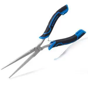 Long Reach Needle Nose Pliers, Extra Long Jaw, Serrated Jaw | Thin Design, Jewelry Making, Wire Bending, Small Object Gripping, Narrow Place Work, Needle Remover Plier Long Reach Needle Nose Pliers, Extra Long Jaw, Serrated Jaw | Thin Design, Jewelry Making, Wire Bending, Small Object Gripping, Narrow Place Work, Needle Remover Plier