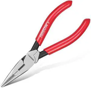 6" High Leverage Needle Nose Pliers, Long Nose Pliers | With Side Cutters, Reinforced Jaws, Non-Slip Handle, Premium High Carbon Steel, For Gripping, Wire Bending, Cutting 6" High Leverage Needle Nose Pliers, Long Nose Pliers | With Side Cutters, Reinforced Jaws, Non-Slip Handle, Premium High Carbon Steel, For Gripping, Wire Bending, Cutting