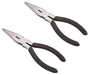 Long Nose Pliers with Side Cutter 6 - 2 Pack - Drop forged steel - Polished rust proof finish - Extra strength well aligned side cutter - Smooth action needle nose pliers Long Nose Pliers with Side Cutter 6 - 2 Pack - Drop forged steel - Polished rust proof finish - Extra strength well aligned side cutter - Smooth action needle nose pliers