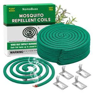 Citronella Mosquito Repellent Coils Outdoor 20 Count | Plant-Based Citronella Formula, Each Coil Burns for 5-7 Hours, Up to 10-Foot Coverage, Ideal for Patio Camping with 4 Stands Citronella Mosquito Repellent Coils Outdoor 20 Count | Plant-Based Citronella Formula, Each Coil Burns for 5-7 Hours, Up to 10-Foot Coverage, Ideal for Patio Camping with 4 Stands
