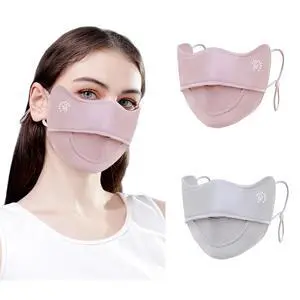 2Pcs UV Face Mask, Sun Masks for Women, Cooling Breathable Face Cover for Outdoor Sports, Washable Reusable (Pink+Gray) 2Pcs UV Face Mask, Sun Masks for Women, Cooling Breathable Face Cover for Outdoor Sports, Washable Reusable (Pink+Gray)