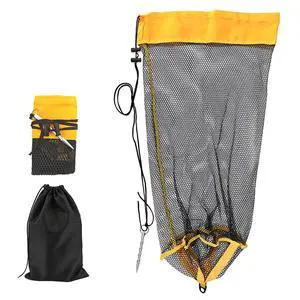 Fishing Mesh Bag for Caught Fish,Fish Basket/Holder for Fresh Catch | Portable Bait Bags for Fishing,Lobster/Crab Holding Bag,with Ground Spike&Storage Bag,Black,33 in Deep Fishing Mesh Bag for Caught Fish,Fish Basket/Holder for Fresh Catch | Portable Bait Bags for Fishing,Lobster/Crab Holding Bag,with Ground Spike&Storage Bag,Black,33 in Deep