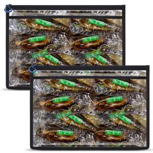 2 Pcs Clear Fishing Tackle Bag Tackle Storage Bag Water Resistant Sealed Edges for Bait, Lures, Soft Plastics(Medium) 2 Pcs Clear Fishing Tackle Bag Tackle Storage Bag Water Resistant Sealed Edges for Bait, Lures, Soft Plastics(Medium)
