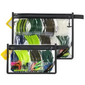 2-Pack Soft Tackle Storage Bag, Water-Resistant Fishing Bait Storage | Clear TPU, Water-Resistant Zipper, Removable ID Card Tag, Saltwater Gear Organizer, Fits 3600 3700 Tackle Box, Dual Size Set 2-Pack Soft Tackle Storage Bag, Water-Resistant Fishing Bait Storage | Clear TPU, Water-Resistant Zipper, Removable ID Card Tag, Saltwater Gear Organizer, Fits 3600 3700 Tackle Box, Dual Size Set