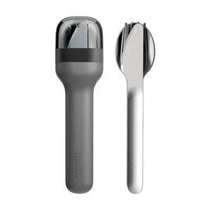 Pocket Utensil Set, Charcoal - Stainless Steel Fork, Knife, and Spoon Nest in Hygienic Case - Portable Design for Travel, School, Work, Picnics, Camping and Outdoor Home Use Pocket Utensil Set, Charcoal - Stainless Steel Fork, Knife, and Spoon Nest in Hygienic Case - Portable Design for Travel, School, Work, Picnics, Camping and Outdoor Home Use