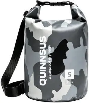 Waterproof Dry Bag Backpack 5L Roll Top Floating Sack Keeps Gear Dry for Kayaking, Boating, Fishing, Camping, Swimming & Hiking, Beach Accessories Grey Camo Waterproof Dry Bag Backpack 5L Roll Top Floating Sack Keeps Gear Dry for Kayaking, Boating, Fishing, Camping, Swimming & Hiking, Beach Accessories Grey Camo