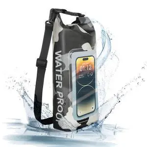 IP68 Waterproof Dry Bag, 2L - Roll Top Waterproof Pool BagDry Bags for Kayaking Waterproof-w/Phone Pouch,Large Waterproof Phone Pouch,Boating & Kayak Accessories Camping (Gray 2L) IP68 Waterproof Dry Bag, 2L - Roll Top Waterproof Pool BagDry Bags for Kayaking Waterproof-w/Phone Pouch,Large Waterproof Phone Pouch,Boating & Kayak Accessories Camping (Gray 2L)