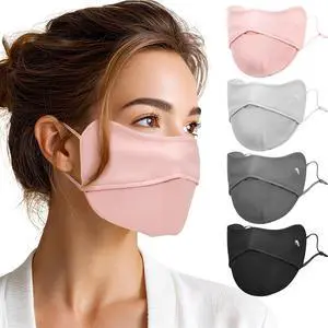 UV Protection Face Mask for Women Cooling Breathable Sun Face Cover | 4 Pcs 5A Hygienic Lining UPF 50+ Anti Slip Washable Reusable Mask for Cycling Fishing Hiking Summer Outdoor Sports UV Protection Face Mask for Women Cooling Breathable Sun Face Cover | 4 Pcs 5A Hygienic Lining UPF 50+ Anti Slip Washable Reusable Mask for Cycling Fishing Hiking Summer Outdoor Sports