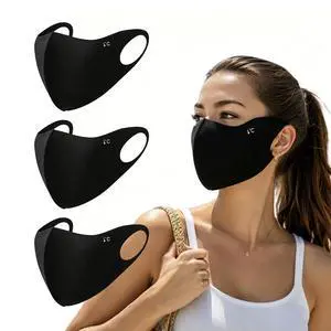 UV Sun Protection Face Mask 3 Pack, UPF50+ Cooling Breathable Lightweight Washable, Sun Face Masks for Summer Outdoors Women (Black, Thin) UV Sun Protection Face Mask 3 Pack, UPF50+ Cooling Breathable Lightweight Washable, Sun Face Masks for Summer Outdoors Women (Black, Thin)