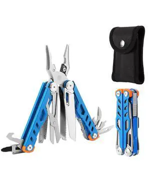 Pocket 15-in-1 Multi tool Pliers with Safety-Lock and Sheath (Blue) | EDC Pocket Knife,3mm Wire Cutter, Saw,Bottle Opener, Screwdriver, Must-have for Survival and Out-door, Gifts for Men Pocket 15-in-1 Multi tool Pliers with Safety-Lock and Sheath (Blue) | EDC Pocket Knife,3mm Wire Cutter, Saw,Bottle Opener, Screwdriver, Must-have for Survival and Out-door, Gifts for Men