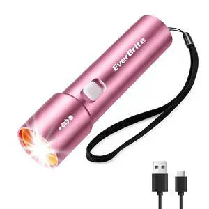 Small EDC Rechargeable Flashlight with 3 Modes-Pink, 1 Pack | Mini Zoomable LED Flashlight with USB-C, 3 Modes Low/High/Strobe, Lanyard for Home, Camping, Emergencies, Gift Small EDC Rechargeable Flashlight with 3 Modes-Pink, 1 Pack | Mini Zoomable LED Flashlight with USB-C, 3 Modes Low/High/Strobe, Lanyard for Home, Camping, Emergencies, Gift