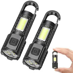 Small Flashlight 2 PackHigh Lumens Rechargeable Flashlights with 3 ModesLED Flash Light Waterproof for Emergencies Camping Small Flashlight 2 PackHigh Lumens Rechargeable Flashlights with 3 ModesLED Flash Light Waterproof for Emergencies Camping