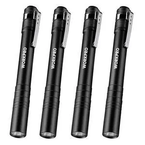 LED Pen Light, Aluminum Pen Flashlight, Pocket Flashlight with Clip | for Inspection, Emergency, Everyday, Black(4-Pack) LED Pen Light, Aluminum Pen Flashlight, Pocket Flashlight with Clip | for Inspection, Emergency, Everyday, Black(4-Pack)