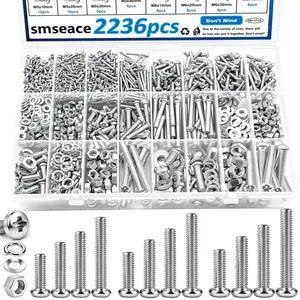 2236Pcs Metric Screws Assortment Kit 35-Sizes M2/M3/M4/M5/M6 Nut Bolt Washer Assortment Kit for Machinery, Furniture, Automotive, Motorcycle Repairs Metric Screw Assorted 2236Pcs Metric Screws Assortment Kit 35-Sizes M2/M3/M4/M5/M6 Nut Bolt Washer Assortment Kit for Machinery, Furniture, Automotive, Motorcycle Repairs Metric Screw Assorted