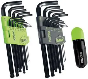 27-Piece Allen Wrench Set, Ball End Hex Key Set with Torque Handle | MM and SAE Sizes, Long Arm, Chrome Vanadium Steel, Anti-Rust for Motorcycle, Bike, Car & DIY 27-Piece Allen Wrench Set, Ball End Hex Key Set with Torque Handle | MM and SAE Sizes, Long Arm, Chrome Vanadium Steel, Anti-Rust for Motorcycle, Bike, Car & DIY