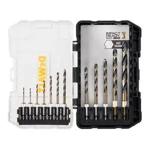 12 Pc Black and Gold Drill Bit Set, Premium Finish Impact Driver Bit Set for Metal, Plastic and Wood (DWAH1182) 12 Pc Black and Gold Drill Bit Set, Premium Finish Impact Driver Bit Set for Metal, Plastic and Wood (DWAH1182)